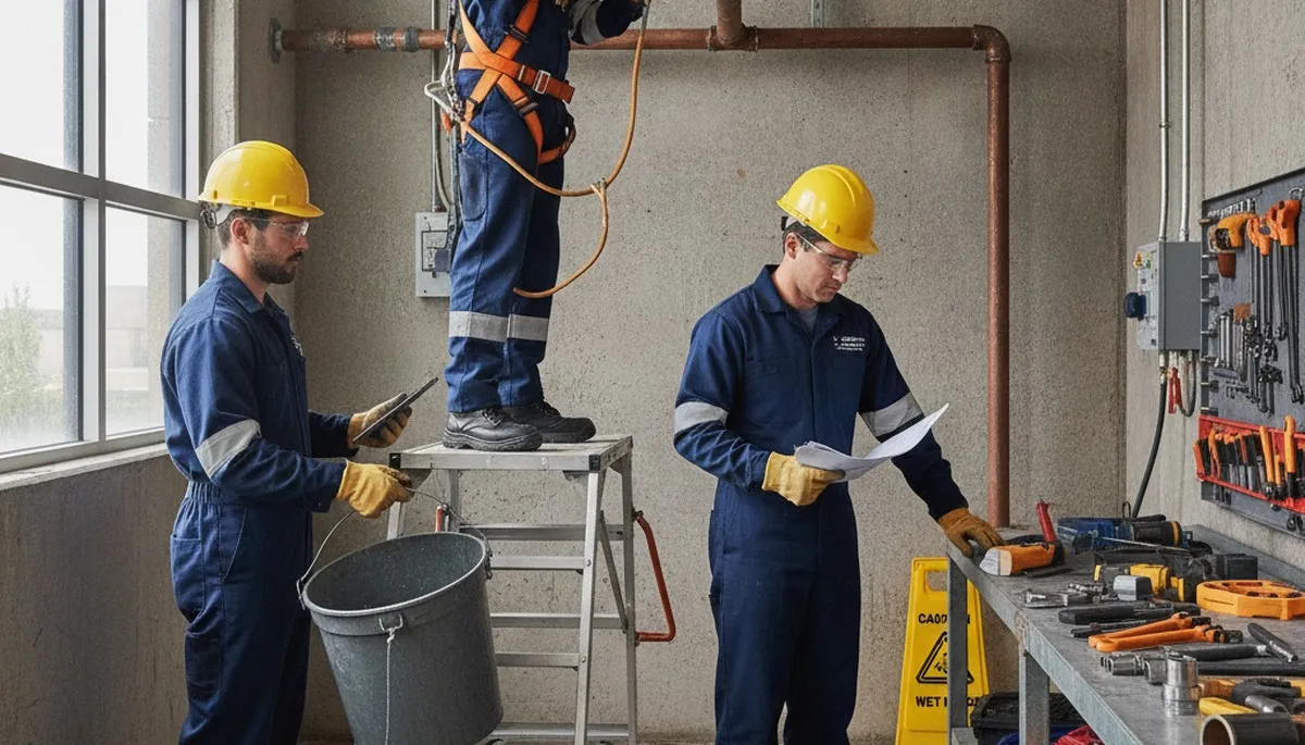 Emergency plumber responding to burst pipe leak in Colorado Springs, CO for 24/7 repair services