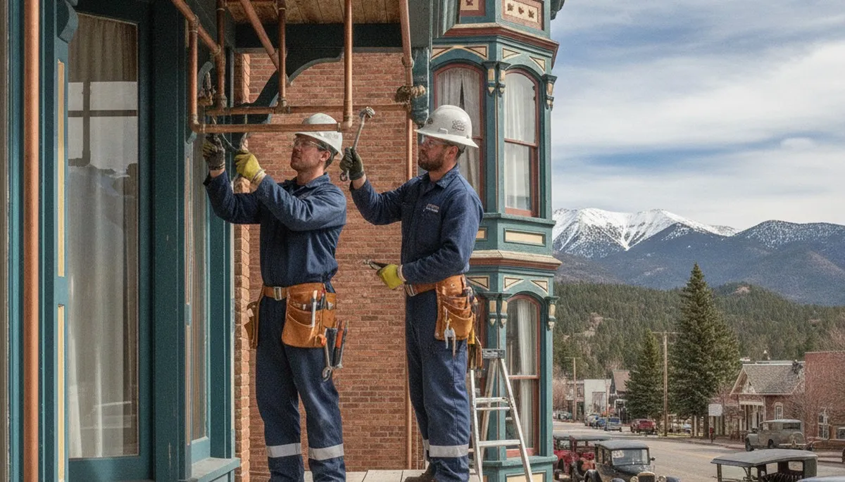 Plumber repairing a leak in Colorado Springs, CO for residential plumbing service