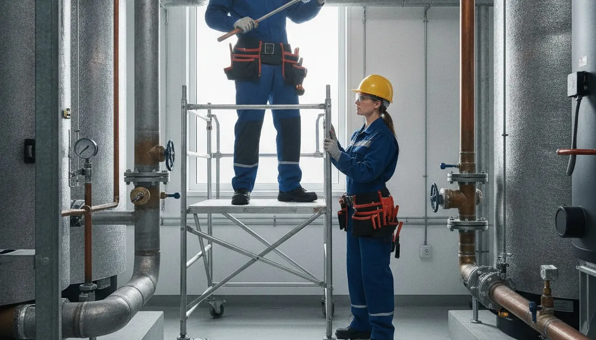 Colorado Springs, CO plumber repairing a residential pipe for fast plumbing service