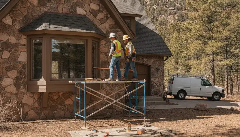Plumber repairing a pipe in Colorado Springs, CO for residential plumbing service