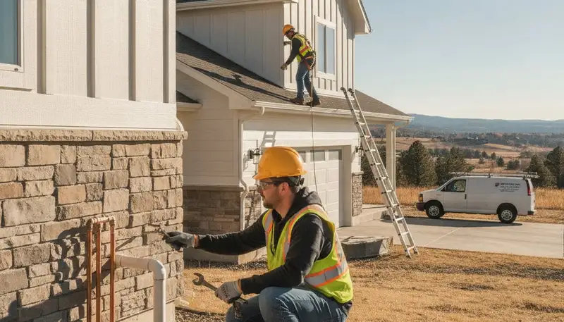 Plumber repairing a sink in Colorado Springs, CO for plumbing repair service
